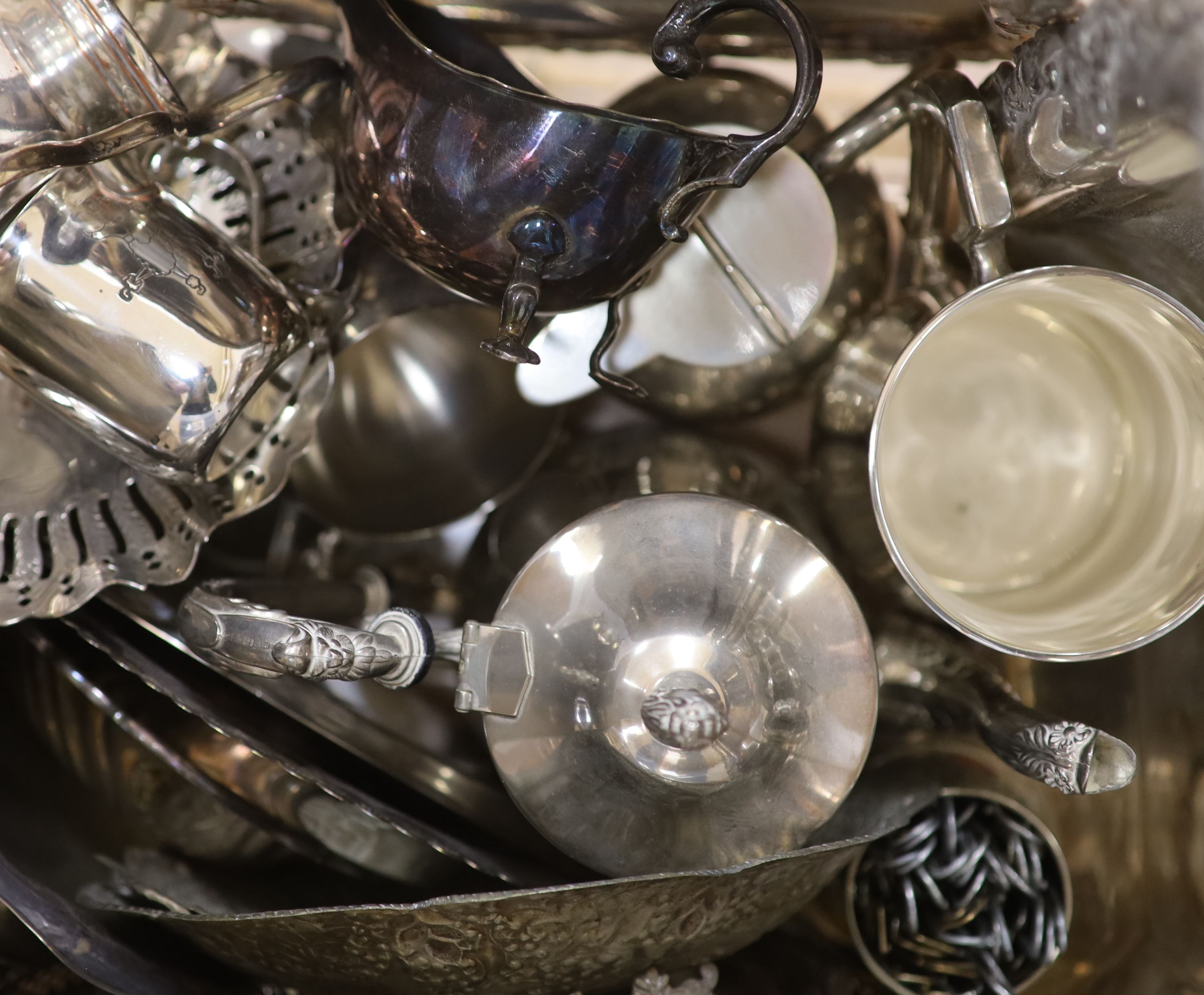 A quantity of silver-plated ware